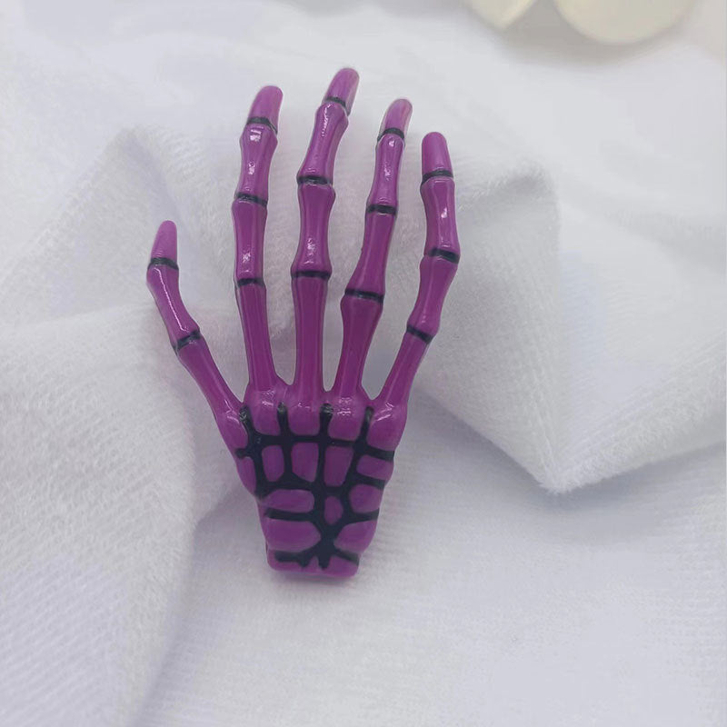 Wholesale Halloween Ghost Gothic Style Colorful Skull Devil Claw Clip